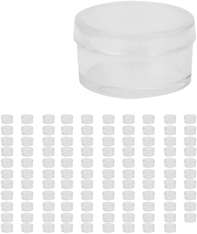 Allecto - Mini Plastic Opbergdozen - 100 Stuks met Deksel - 2x1cm