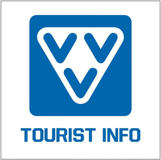 Tourist info sticker 100 x 100 mm