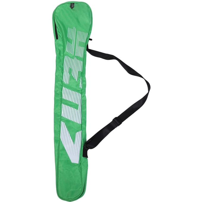Lacrossesticktas Groen Biedt plaats aan 3 sticks Grote capaciteit Oxford-doek Rits Verstelbare riem green
