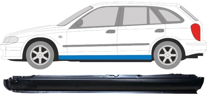 Volledige dorpel voor Mazda 323F BJ 1998-2004 / Links
