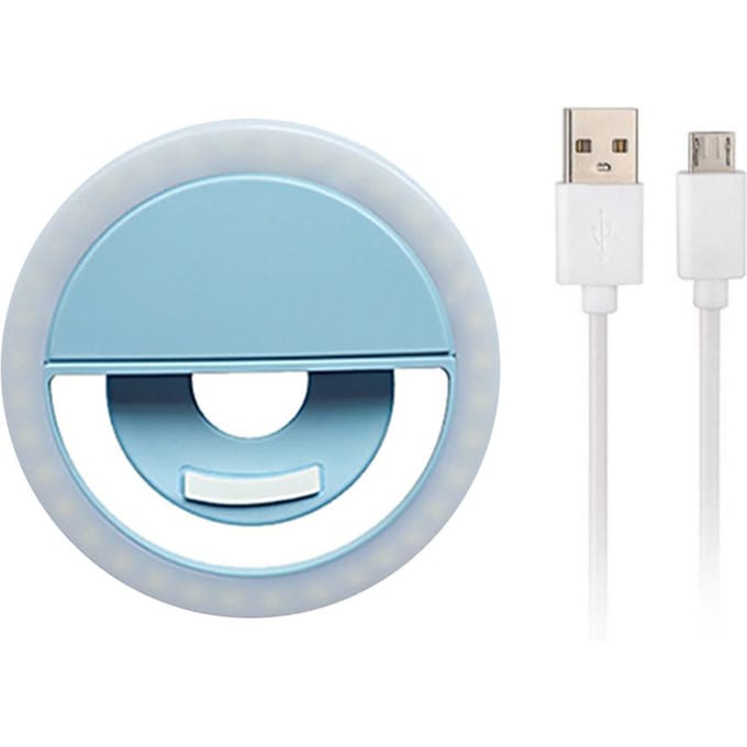 Extra lichtlamp Mobiele telefoon Selfielicht Ringvormig Extra lichtlamp Ingebouwd blauw
