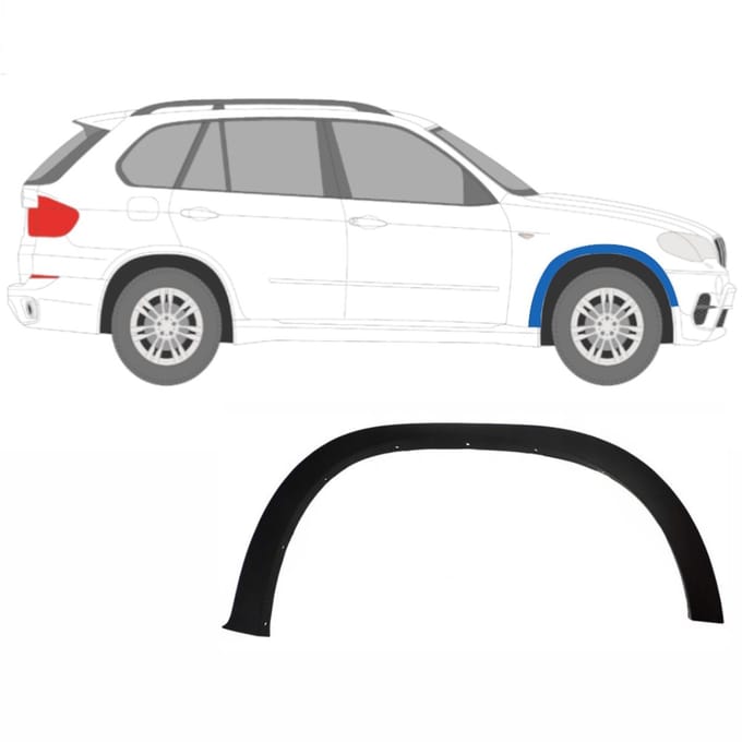 Spatbord sierlijst wielkast voor BMW X5 E70 2006-2013 / Rechts
