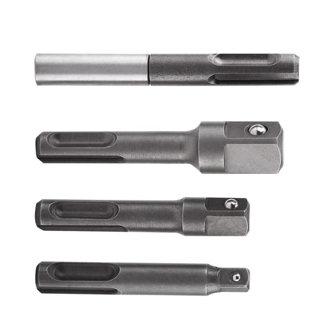 SDS Plus Schacht naar 14  Zeskant Dop Adapter en 14 38 12  Vierkant Boorverlengstuk wit