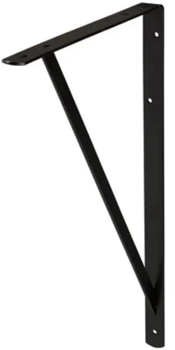 Plankdrager Industrie Mat Zwart 33x50cm