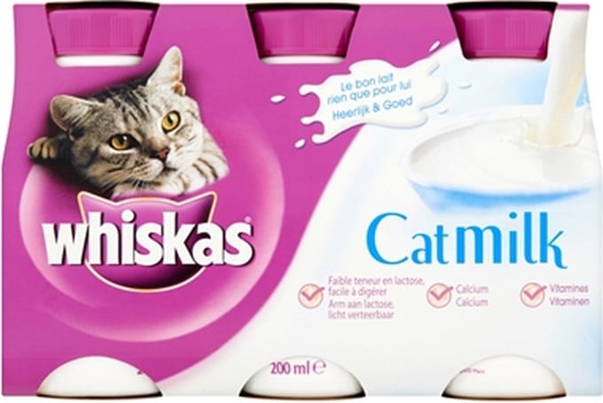 Whiskas catmilk flesje - 3x200 ml - 5 stuks