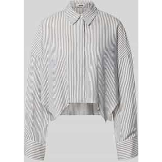 relaxed fit overhemdblouse van pure katoen model 'OSHIA'