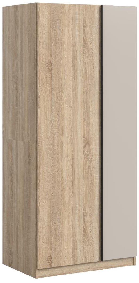 Kledingkast Oakland - 80x183x53 Cm - 2 Deuren - Sonoma Eikdecor