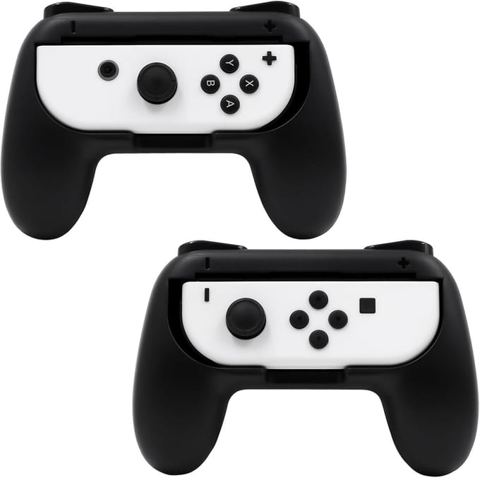 SolidKeus - Ergonomische Joy-Con Grip voor Nintendo Switch, 2 Stuks