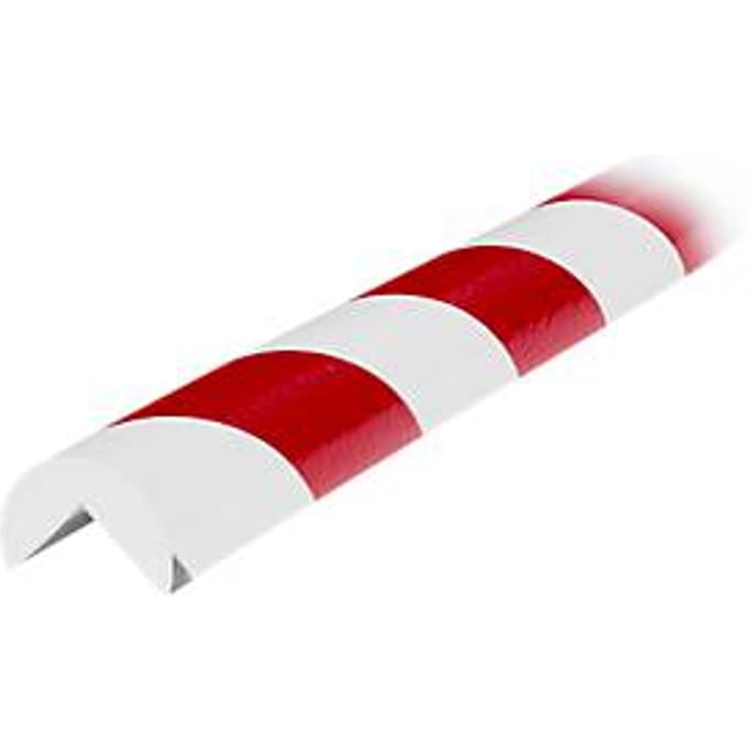 Hoekbeschermprofiel type A, m1 wit/rood