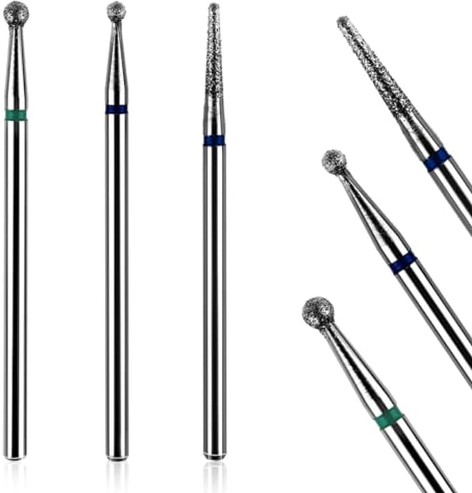 Nagelfrees Set van 3 met Diamantbits voor Manicure en Pedicure