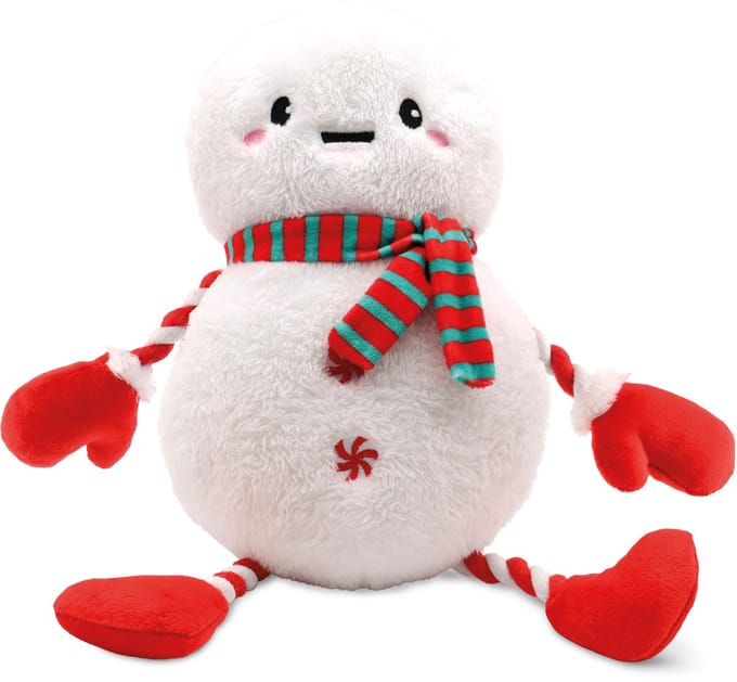 Croci Eco xmas sneeuwpop gerecycled pluche hondenspeeltje