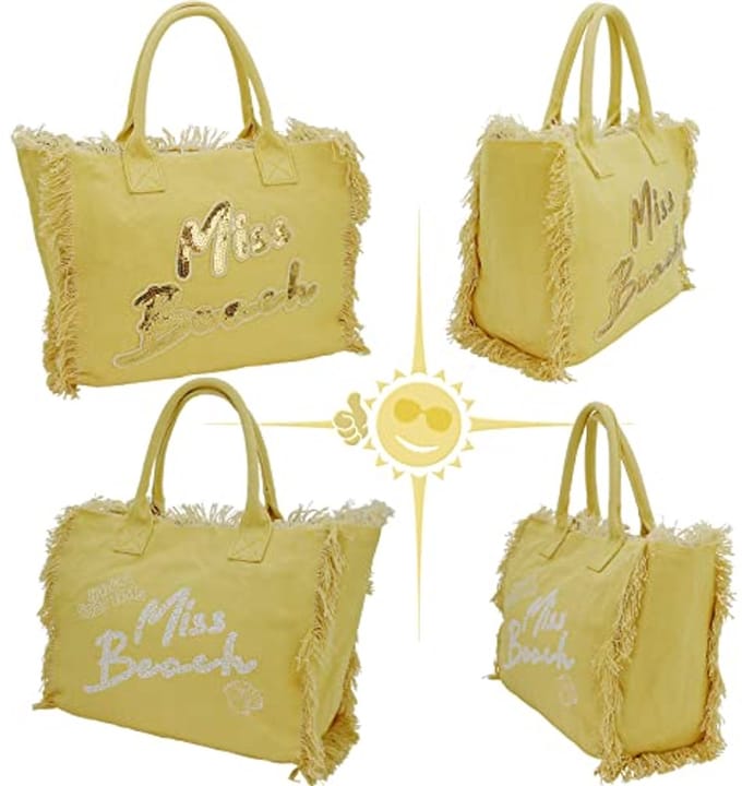 Strandtas met Ritssluiting - Modieuze Canvas Shopper voor Picknicks en Sport