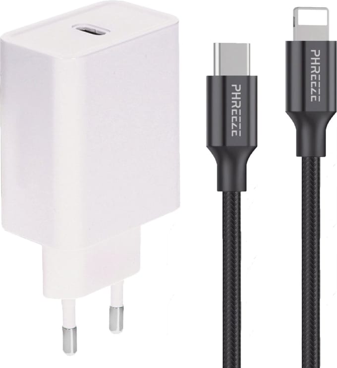 Oplader geschikt voor iPhone 11 / 1 1 Pro / 11 Pro Max / 12 / 12 Mini / 12 Pro / 12 Pro Max - Usb-C naar Lightning - Snellader - 2 Meter