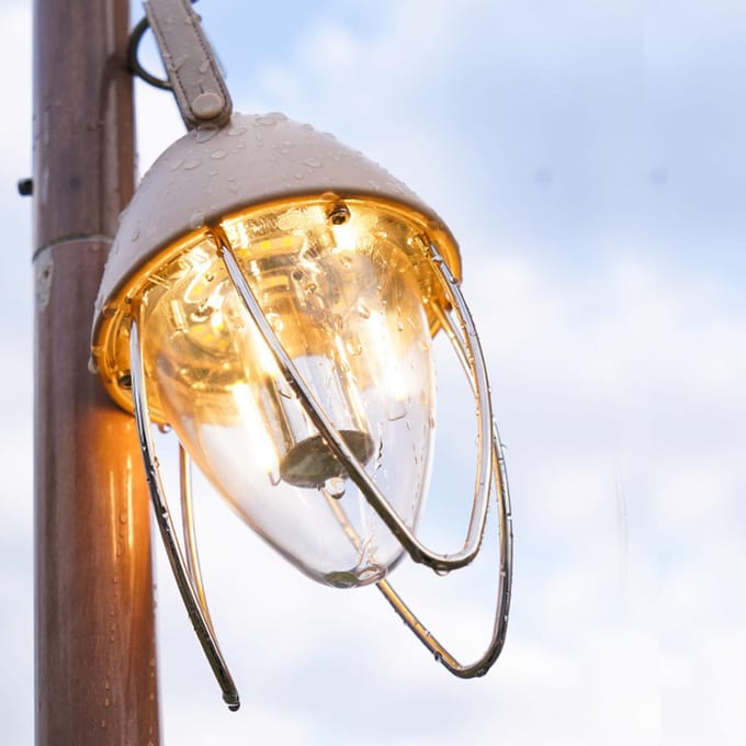 Buiten Warm Licht Sfeerverlichting Tentlamp LED Campinglamp Traploos Dimbaar Elektriciteitsweergave kaki