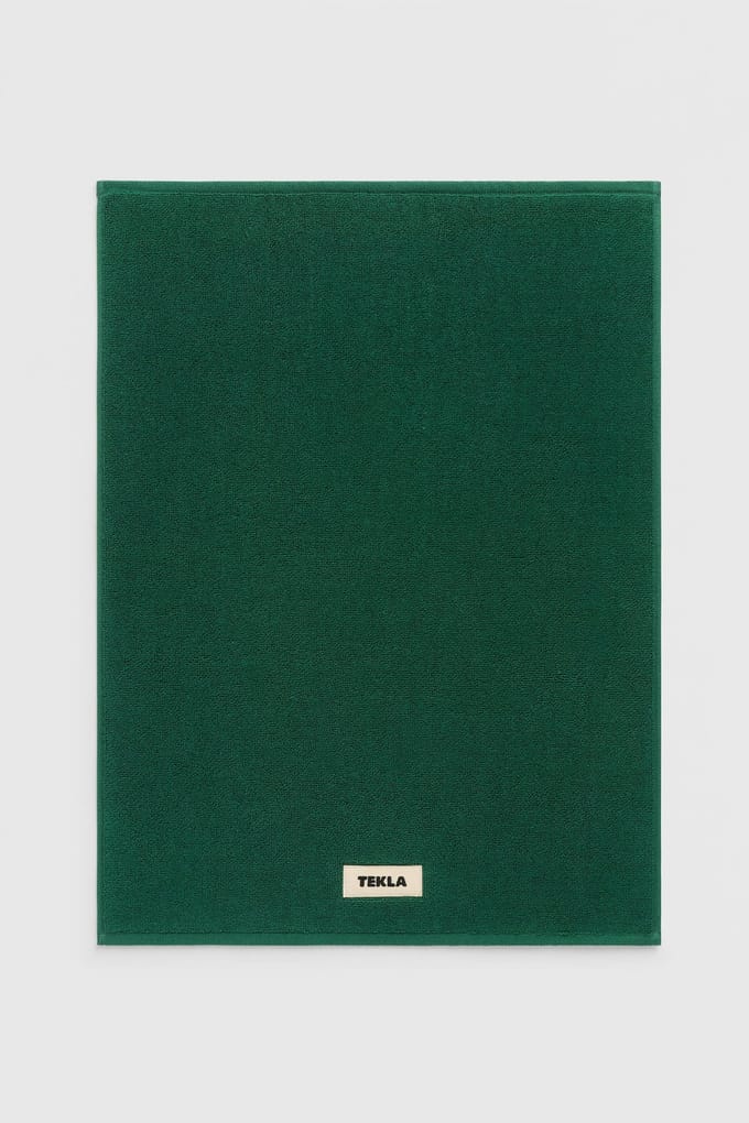 Tekla Unisex Bath Mat Teal Green Maat: 70X50 | Handdoeken Outlet | Unisex | Groen