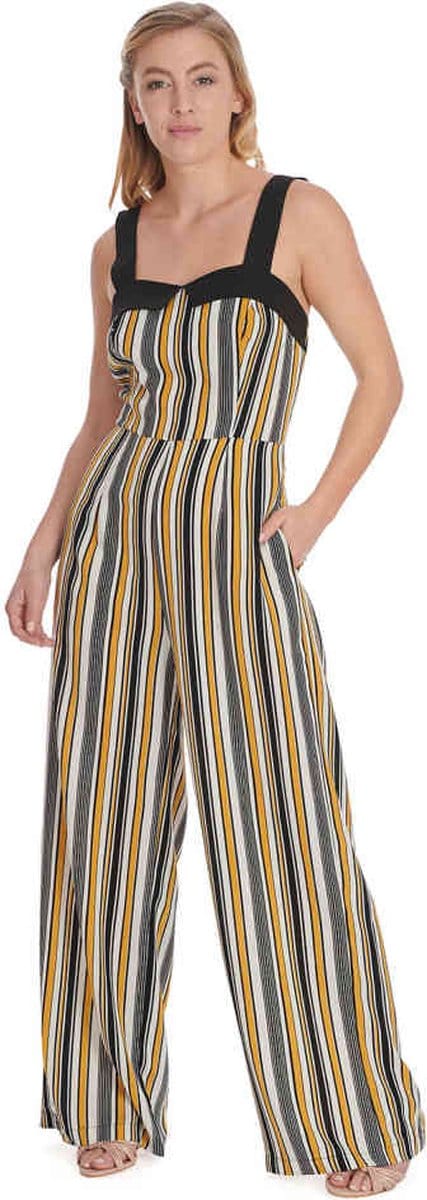 Banned - Stripe & Sail Jumpsuit - S - Geel
