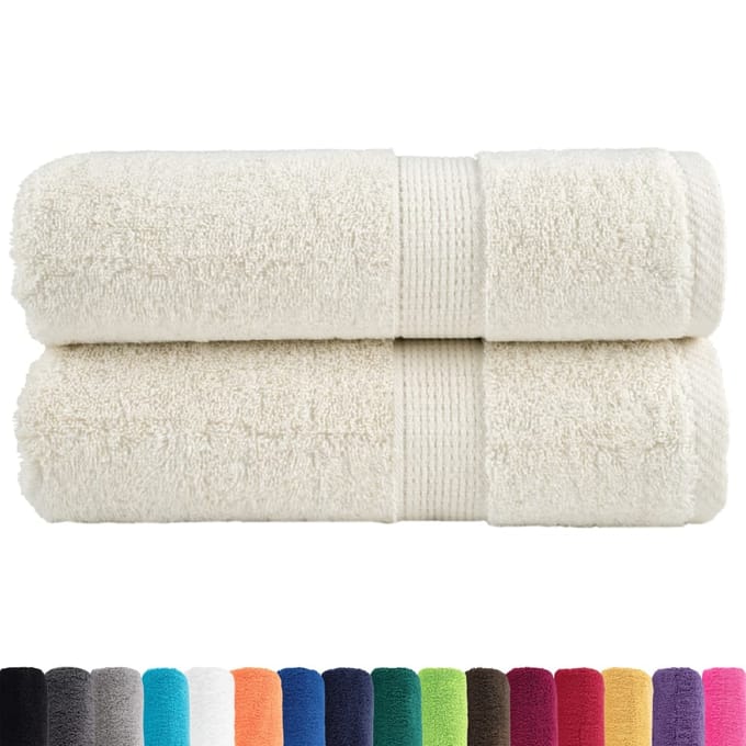 vidaXL - Gastendoekjes - SOLUND - 2 - st - 600 - g/m² - 30x50 - cm - crèmekleurig