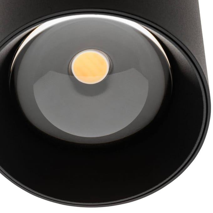 LCD LED buiten plafondlamp 5173, zwart, 9 cm, metaal, IP54 CCT