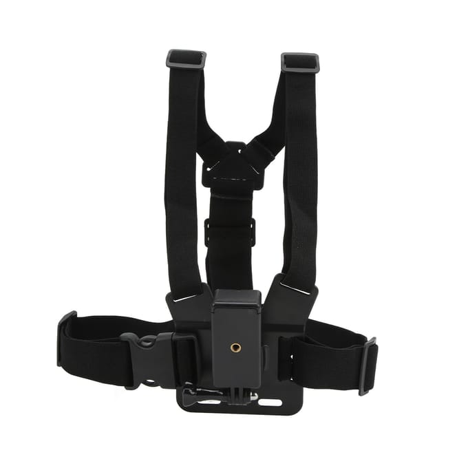 Harnais de poitrine pour téléphone portable Outdoor Live, sangle de poitrine pour DJI Osmo Action black