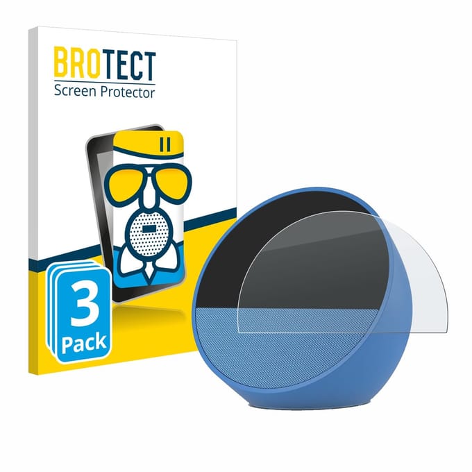 BROTECT - Screenprotector voor Amazon Echo Spot 2024 - Folie Beschermfolie Beschermglas matte 3 Stuks