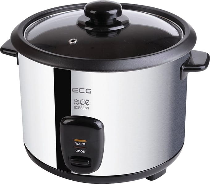 ECG RZ 19 - Rijstkoker - 1,8 l - Uitneembare Binnenpan - Wit - 700W