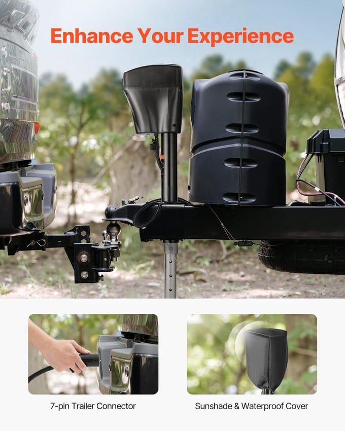 Elektrische Trailerkrik 5000 lbs Power Neuskrik voor Camper Trailer & Kampeerder
