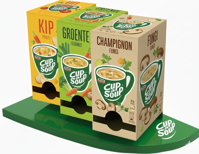 Cup a Soup Kip, Groente, Champignon + Officieel display