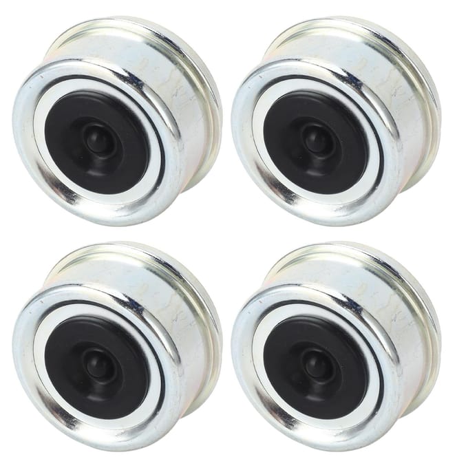 4 PIÈCES Cache-poussière de roulement de remorque 62mmx36mm Cache de graisse d'essieu de remorque avec bouchon en caoutchouc pour roulement de 7000 à 8000 lb black