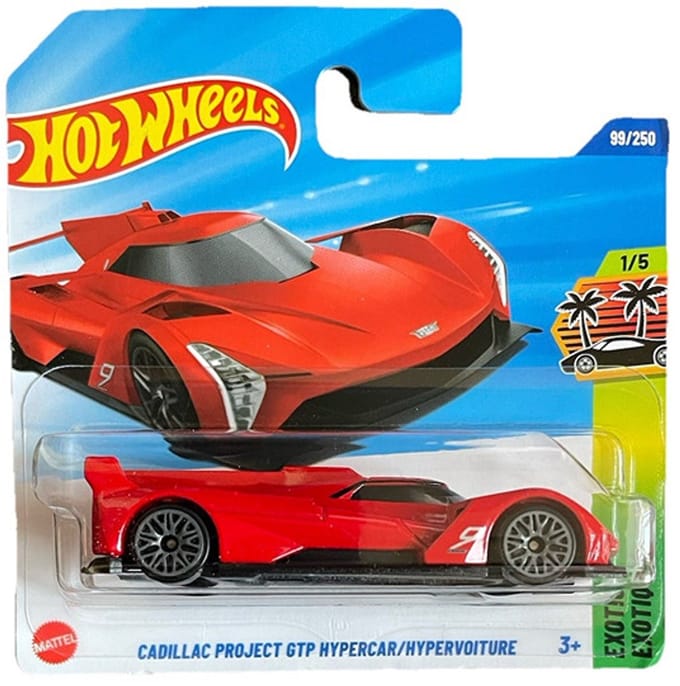 HOT WHEELS CADILLAC PROJECT GTP HYPERCAR/ HYPERVOITURE 99/250 HW EXOTICS EXOTIQUES 1/5 1:64 SHORT CARD 2025