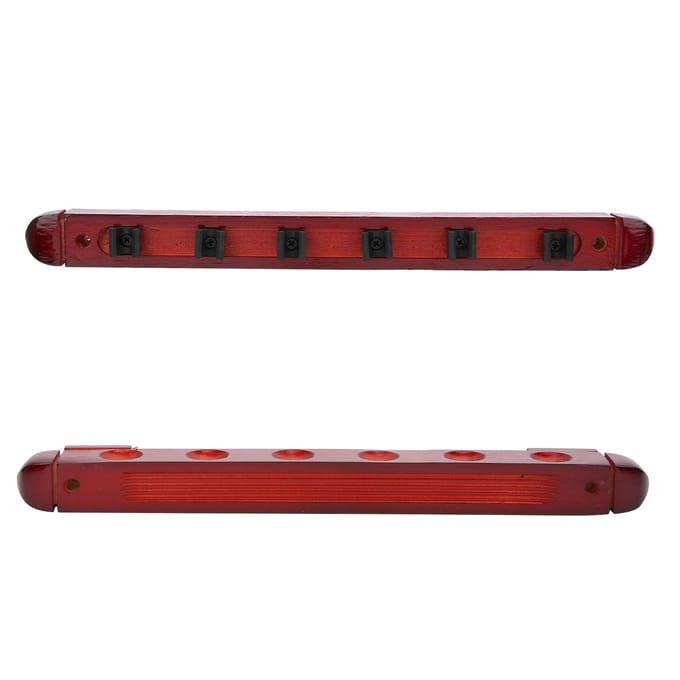 Wandgemonteerd Houten Biljart Pool Keu Rek 6 Keuen Hangen Houder Biljart Accessoire brown