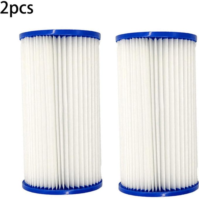 2 Pièces Cartouches de Rechange pour Filtre de Piscine pour Intex Easy Set Type A ou C blanc