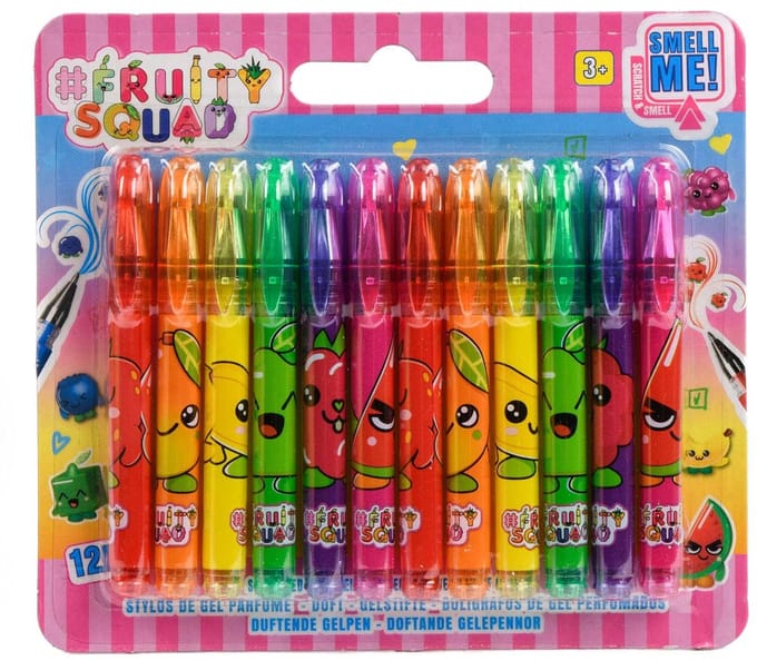 #FruitySquad 12 Mini gelpennen met geur Schrijfgerief