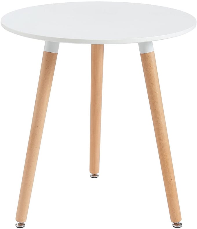 Vente-unique Eettafel met 2 personen in MDF en beukenhout - Wit - ROLENA