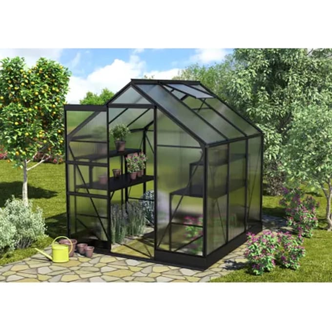 Vitavia Tuinkas Apollo 3800 - Polycarbonaat 4mm - Zwart - 195x199x207cm