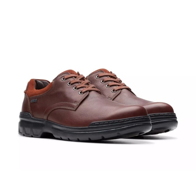 Clarks Rockie WalkGTX - heren veterschoen - Bruin - waterdicht - maat 39.5 (EU) 6 (UK)