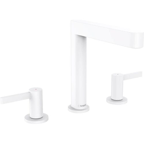 hansgrohe Finoris - Wastafelmengkraan - 3-gats uitvoering - Met afvoerplug - 160mm - Mat Wit