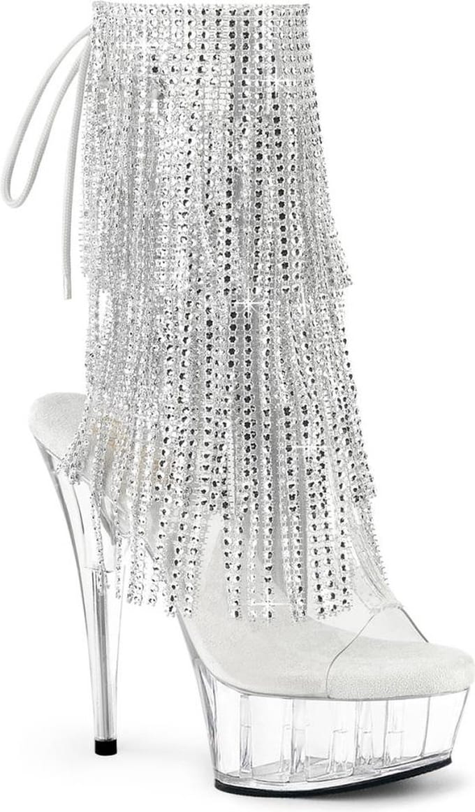 Pleaser - DELIGHT-1017RSF Plateau Laarzen - US 7 - 37 Shoes - Transparant