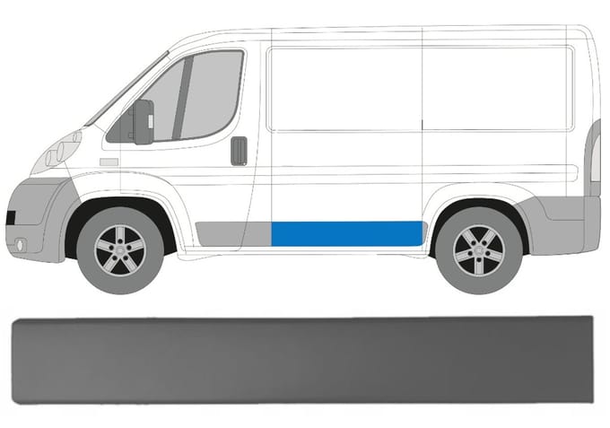 Zijlijst sierlijst voor Citroen Jumper 2006-2018 / Links
