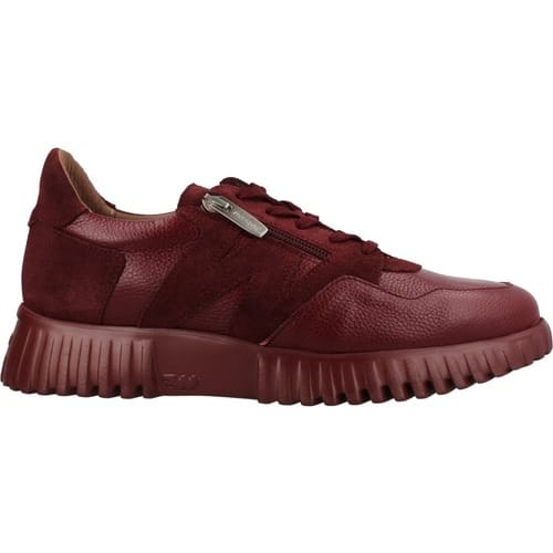Wonders Wilde leren sneakers granaatrood