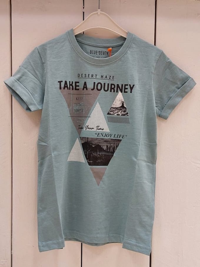 Blue Seven-Boys knitted T-shirt- Glacier-Blue