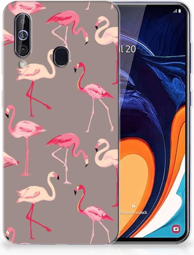 Samsung Galaxy A60 TPU Hoesje Flamingo