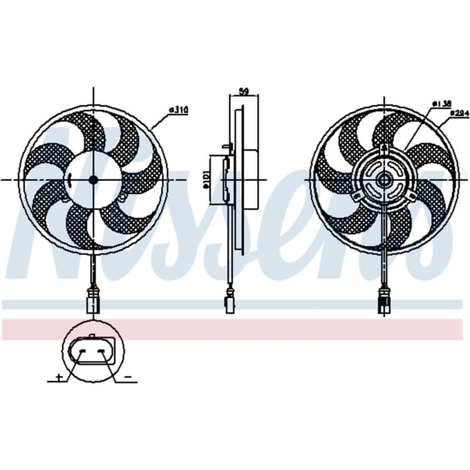 Koelventilatorwiel, motorkoeling NISSENS 850030