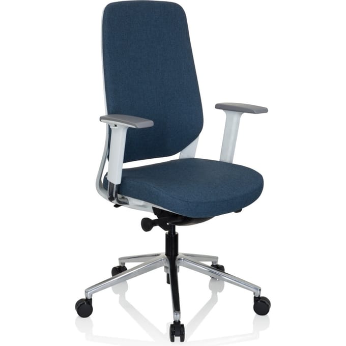 Bureaustoel - Met Armleuning - Stof - Blauw - Ergonomisch