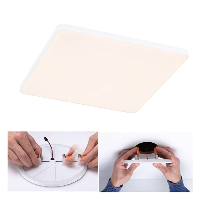VariFit LED-inbouwpaneel Veluna Edge IP44 hoekig 200x200 mm 17W 1500lm 3000K Wit dimbaar