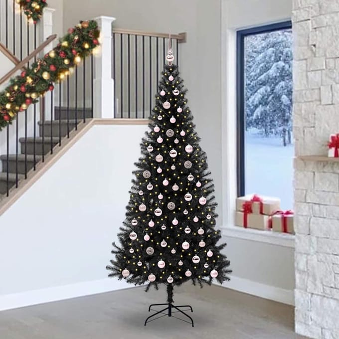 vidaXL Kerstboom Zwart 240 cm PVC