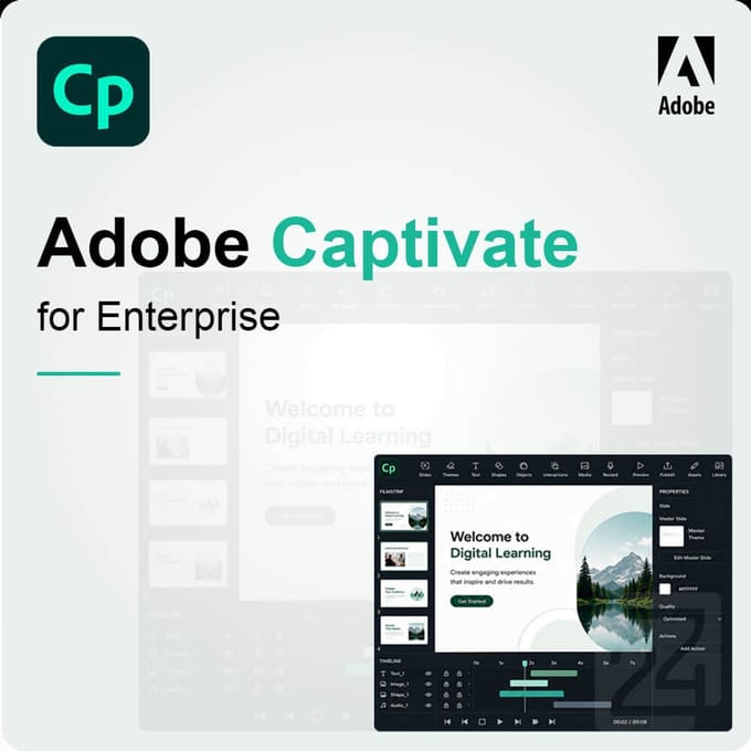 Adobe Captivate for Enterprise EDU 100+ Gebruiker(s)