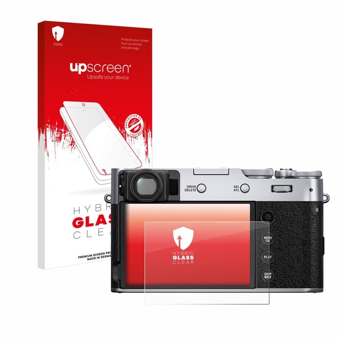 upscreen - Screenprotector voor Fujifilm X100V - Folie Beschermfolie Beschermglas transparant