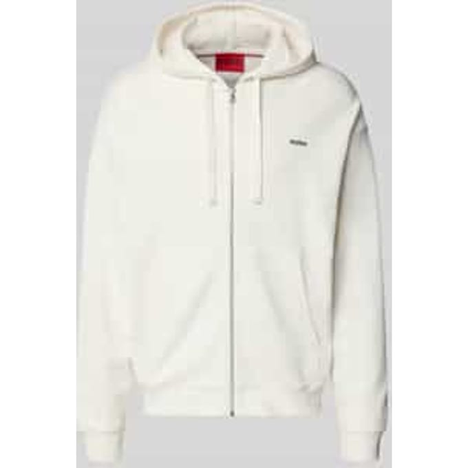 Relaxed fit sweatjack van puur katoen model 'DAPOZIP'