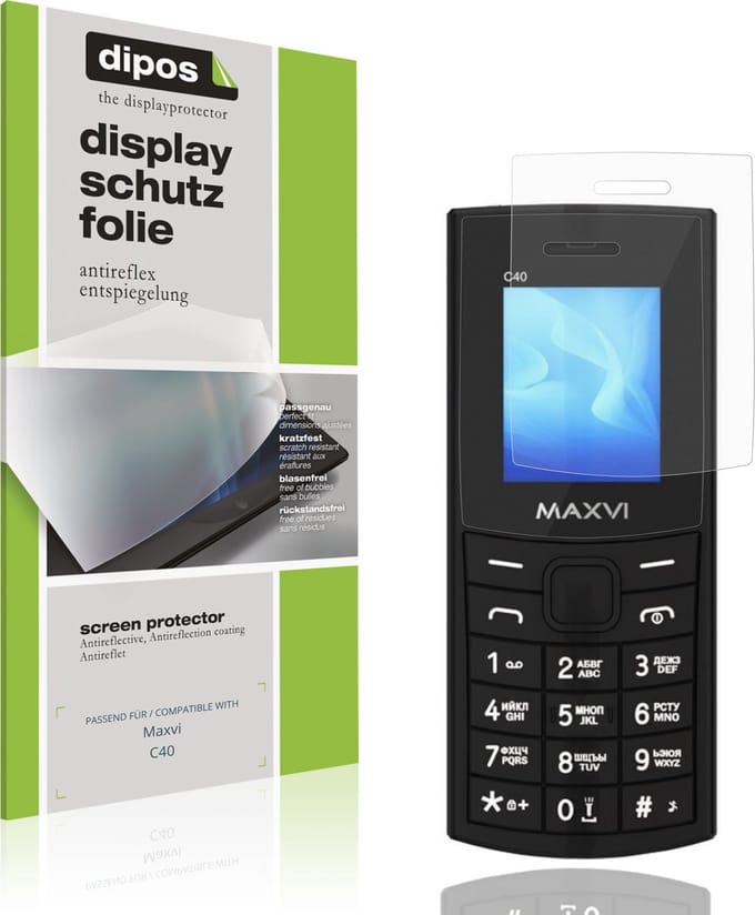 dipos – 4x Matte Beschermfolie geschikt voor Maxvi C40 | Krasbestendige & antireflecterende Screenprotector Ultra-Thin