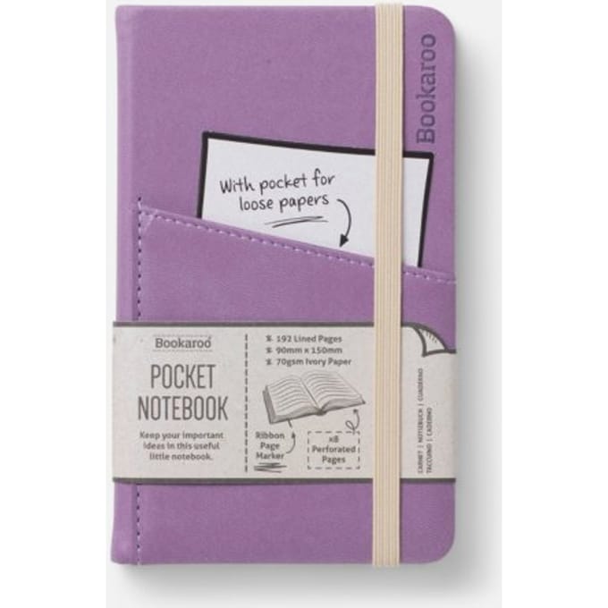 Bookaroo A6 Pocket Notebook- Aubergine